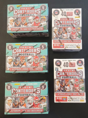 2020 NFL Contenders blaster box sealed - lot of 5