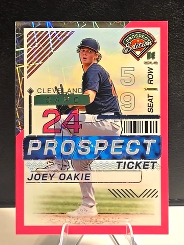 2024 Panini Prospect Edition Joey Oakie Pink Velocity Prizm #/79 Guardians 