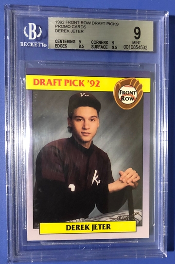 1992 Front Row PROMO Draft Picks Derek Jeter BGS 9 Mint RC