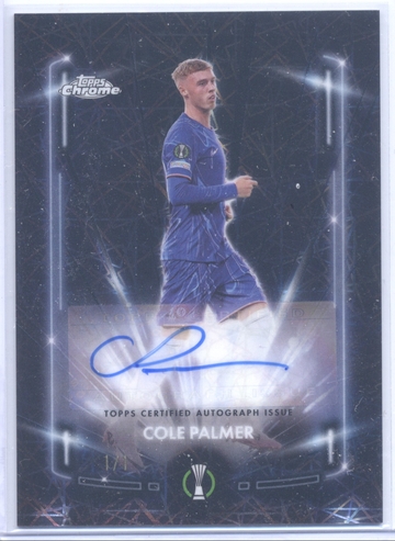 2024-25 Topps Chrome UEFA Club Competitions Black Lazer Autograph Cole Palmer 1/1