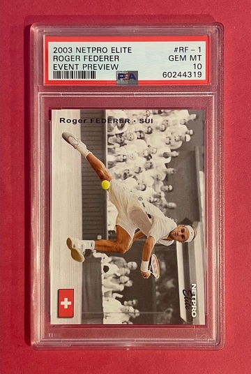 2003 NetPro Elite #RF-1 Roger Federer Event Preview PSA 10