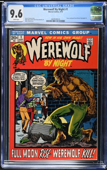 Werewolf By Night #1 CGC 9.6 -- White Pages