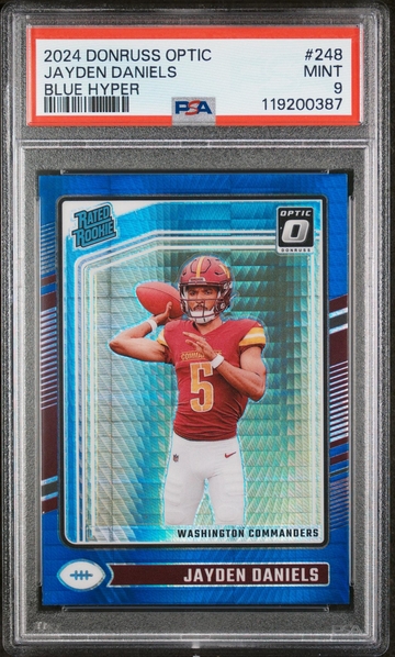 2024 Donruss Optic #248 Jayden Daniels Rated Rookie PSA 9