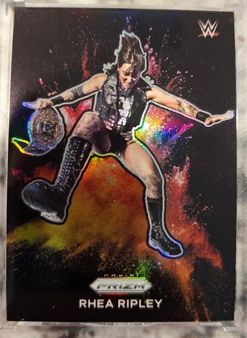 2024 Panini Prizm WWE Rhea Ripley Black Color Blast 