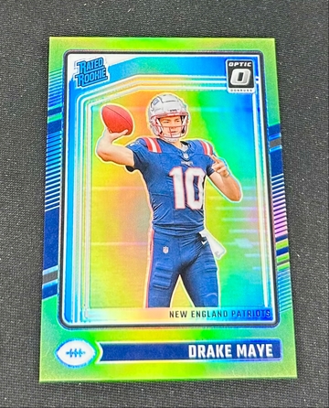 2024 Drake Maye Panini Donruss Optic Rated Rookie Lime Green Prizm /50 #229 RC SP