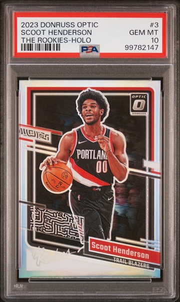2023 Donruss Optic #3 Scoot Henderson The Rookies-Holo PSA 10