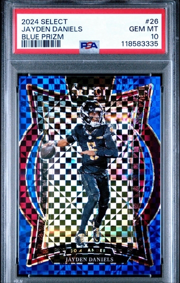 2024 Select Jayden Daniels Blue Prizm PSA 10 Rookie /249 Commanders Concourse