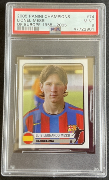 2005 Panini Champions Of Europe Lionel Messi #74 PSA 9 Barcelona Argentina  PSA 9 Mint