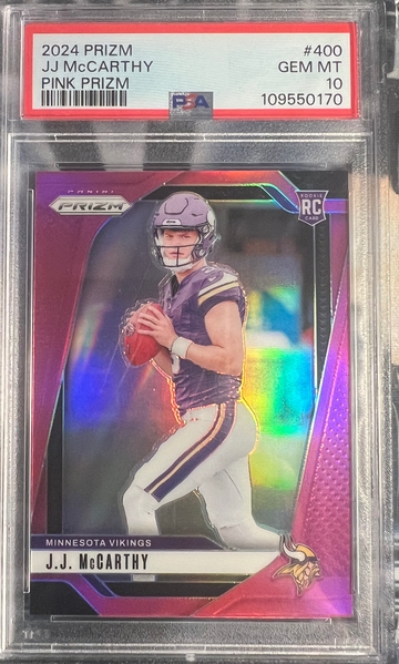 2024 Prizm JJ McCarthy Pink Prizm #400 PSA 10