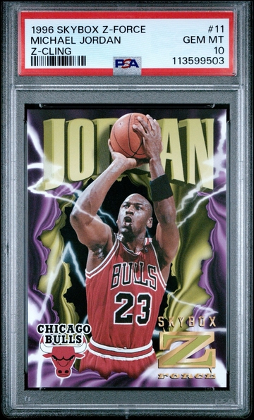 1996 Skybox Z-Force Michael Jordan #11 Z-Cling PSA 10 | Chicago Bulls