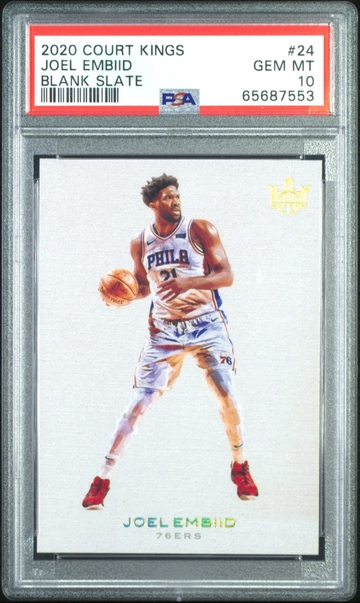 2020 Panini Court Kings Joel Embiid Blank Slate #24 PSA 10 Gem Mint