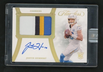 2020 Panini Flawless RPA-JHE Justin Herbert Rookie /10 Chargers Auto