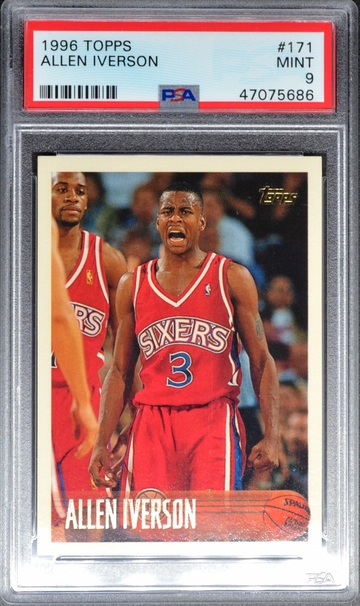 1996 Topps Allen Iverson PSA 9