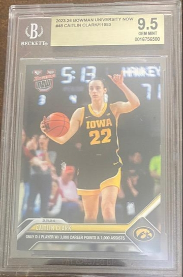 Caitlin Clark 2023/24 Bowman U Now 9.5
