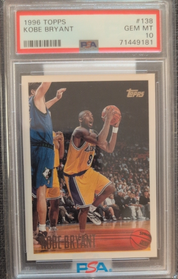 1996 Topps Kobe Bryant Rookie RC PSA 10
