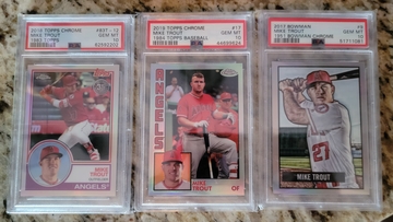 Mike Trout PSA 10 Lot Topps Bowman Chrome
