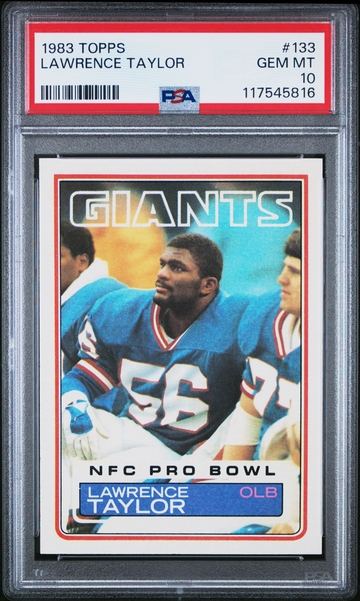 1983 TOPPS LAWRENCE TAYLOR #133 PSA 10 GEM MINT GIANTS