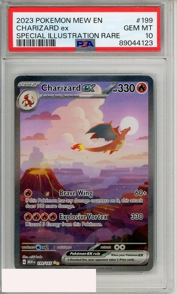 2023 POKEMON MEW EN-151 CHARIZARD EX #199 SPECIAL ILL RARE PSA 10