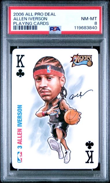 2006 All Pro Deal Allen Iverson Playing Cards PSA 8