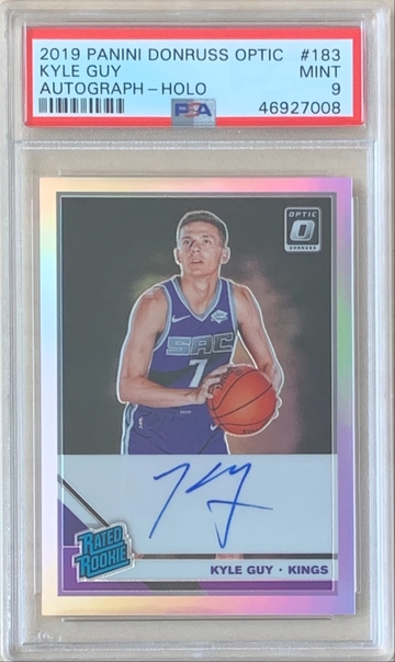 2019 Panini Donruss Optic Holo Kyle Guy #183 PSA 9 MINT Auto