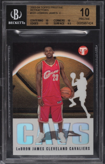 LeBron James Topps Prisitne Refractor BGS 10