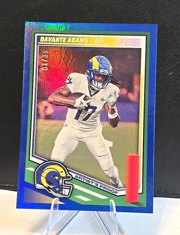 2025 Score Football  Devante Adams  Blue Artist’s Proof /35  #73  Rams SSP