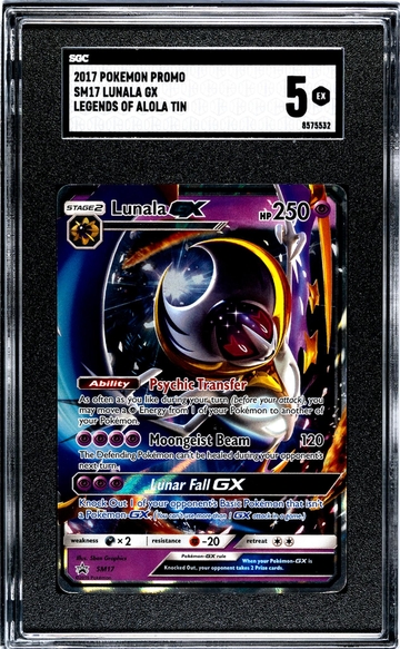 2017 Pokemon Promo #SM17 Lunala Gx Legends Of Alola Tin SGC 5