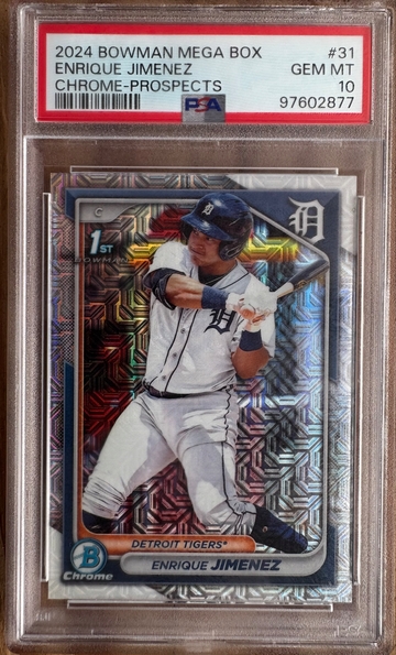 2024 Bowman 1st Enrique Jimenez Chrome Prospects BCP-31 PSA 10