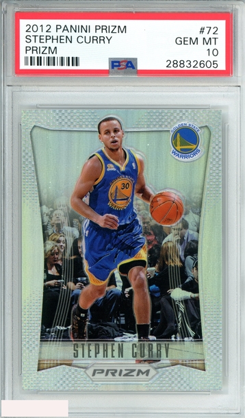 2012 PANINI PRIZM STEPHEN CURRY #72 PRIZM PSA 10 GEM MT  1ST YEAR PRIZM