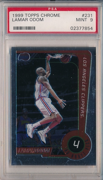 Lamar Odom 1999 Topps Chrome Rookie RC #231 PSA 9