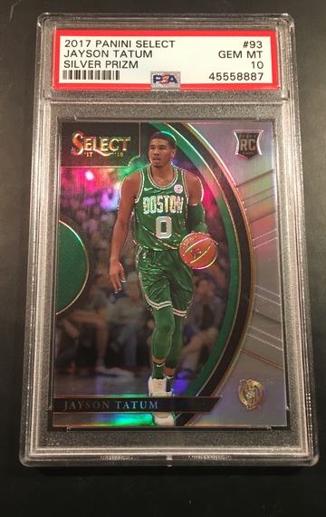 2017-18 Panini Select Jayson Tatum Concourse Silver Rookie PSA 10