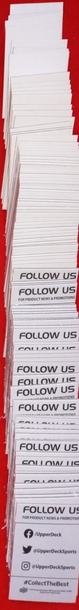 Lot of 100 Decoy Dummy Spacer Cardboard Pack Backer Cards Upper Deck Double Sided Blank White  2½" x 3½" x ¹⁄₁₆" & ⅛"