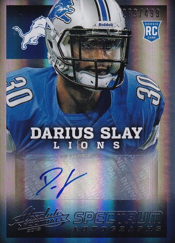 2013 Absolute Darius Slay #120 RC Silver Auto 289/499