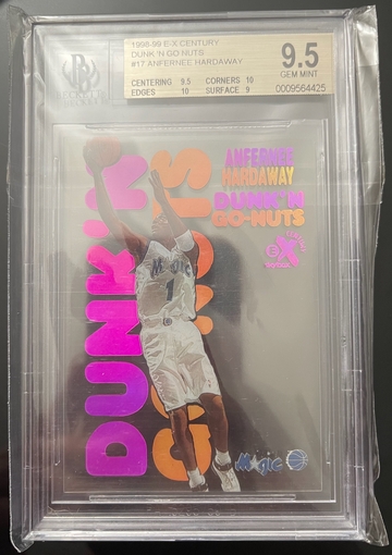 1998-99 Anfernee Hardaway Dunk 'N Go Nuts BGS 9.5 w/10