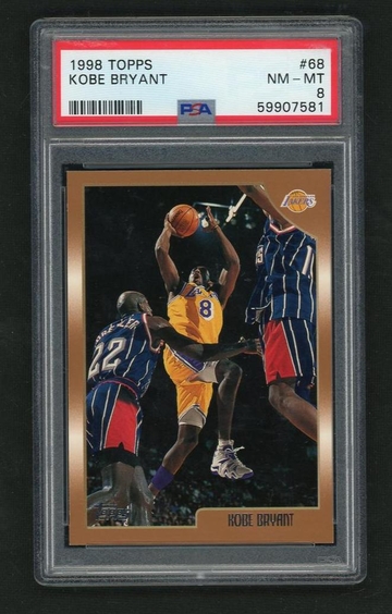 1998 Topps 68 Kobe Bryant PSA 8 NM-MT Los Angeles Lakers