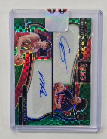 Matas BUZELIS Bub CARRINGTON 2024 Panini Select Green Dual Rookie Auto /5 RC