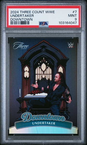 2024 PANINI THREE COUNT WWE DOWNTOWN #7 UNDERTAKER PSA 9