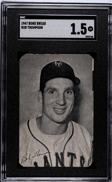1947 Bond Bread Bobby Thompson New York Giants SGC 1.5 Fair