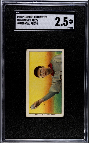 1909 T206 Barney Pelty Horizontal SGC 2.5