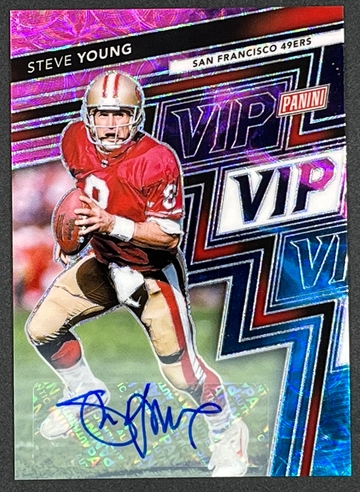 2025 Panini VIP gold Mojo Prizm Steve Young auto 1/5