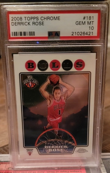 2008 Topps Chrome Derrick Rose #181 RC PSA 10