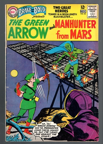 1963 DC Comics Brave & the Bol;d #50 Green Arrow/Manhunter FINE