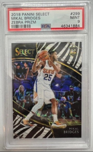 2018 Mikal Bridges Zebra Rookie Prizm