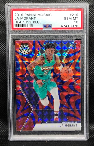 Ja Morant 2019-20 Mosaic #219 Blue Reactive PSA 10
