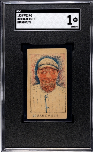 1920 W519-1-2 Numbered Babe Ruth #20 SGC 1