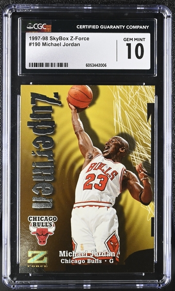 1997 Skybox Z Force Zupermen MICHAEL JORDAN Graded CGC 10 Gem Mint 