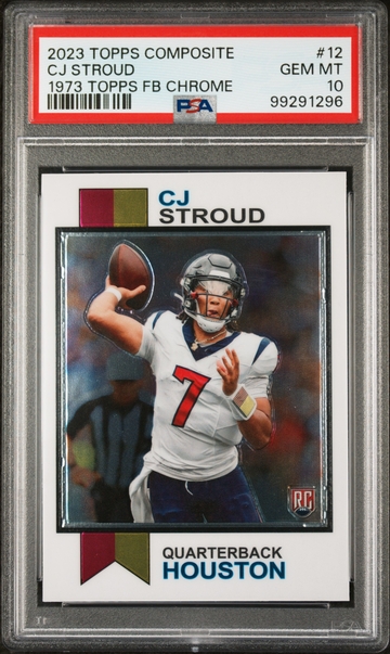 CJ Stroud 2023 Topps Chrome 1973 Rookie NFL #1973-12 Football Card PSA 10 Gem