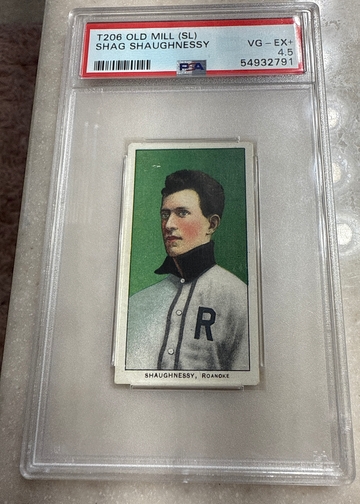 T206 old mill shag shaugnessy psa 4.5 Roanoke legend 
