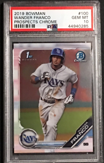 Wander Franco chrome rc psa 10 