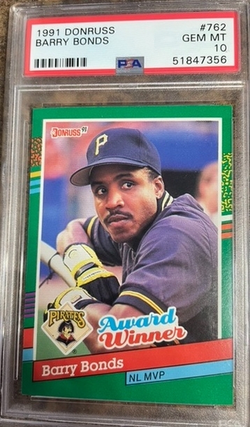 Barry Bonds 1991 Donruss PSA 10 Gem Mint 